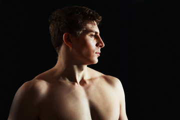 Fototapeta premium Muscle sexy young man