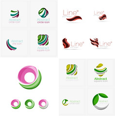 Universal abstract geometric shapes - business emblems