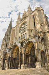 Fototapeta premium Gótico europeo, catedral de Chartres, Francia, Europa