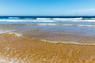 Coastline with waves