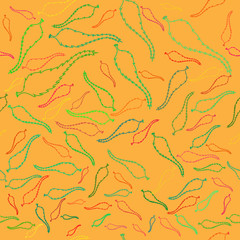 Colorful Seamless Background with Foliage