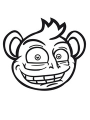 funny cartoon monkey walking