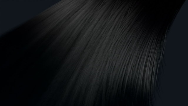 hair blowing black animation