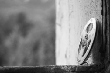 Film relic window black and white