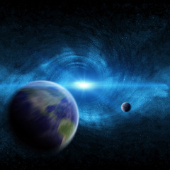 Obraz na płótnie Canvas Black hole in space