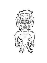 funny cartoon monkey