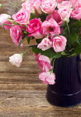 pink and white  roses 