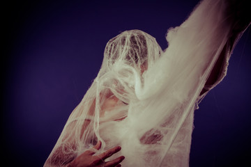 Cobweb, mental disorders, man trapped in a giant spider web © Outsiderzone