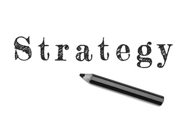 Strategy text sketch black pencil