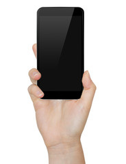Hand with mobile phone