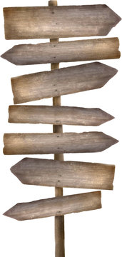 poste flechas de madera