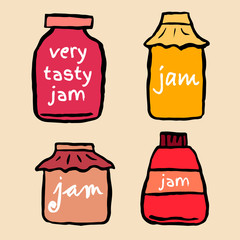 ink drawing jar with jam
