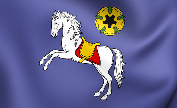 Flag of Ostrava, Czech Republic.