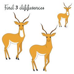 Find differences kids layout for game gazelle 