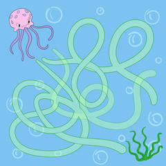Layout for game labyrinth find a way jellyfish 