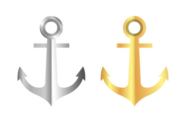 Gold and silver Anchor