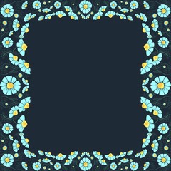 frame of daisies
