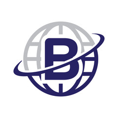 Initial Globe Logo B