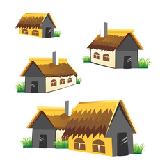 Home farm cartoon set