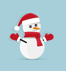 Vector Christmas snowman