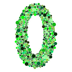 digit number zero on white background