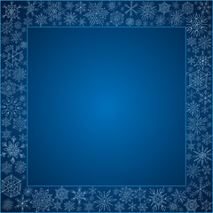 Frame from snowflakes for a card