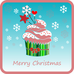 Christmas cupcake card