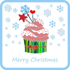Christmas cupcake card