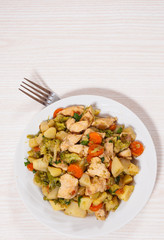 stewed vegetables and meat