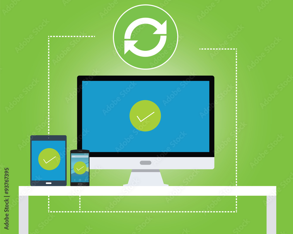 Poster sync synchronize data multi platform computer pc notebook tab smarthphone