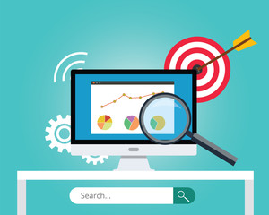 seo search engine optimization target business chart graph