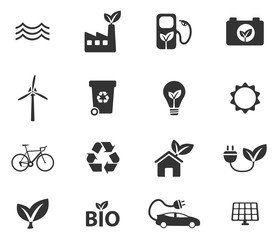 Alternative energy simply icons