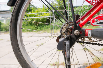 Chain, bicycle wheel  background