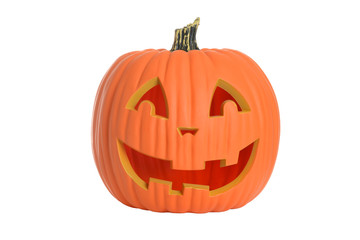 Isolated plastic halloween pumpkin