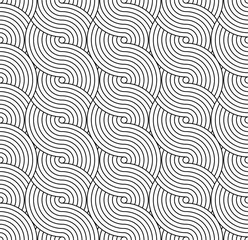 Seamless Pattern - Vector Illustration. Geometric Seamless Background with Intertwined Curves - Circle Forms