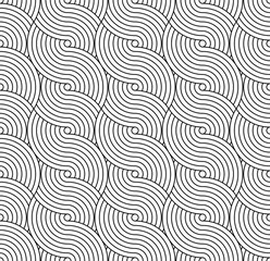 Seamless Pattern - Vector Illustration. Geometric Seamless Background with Intertwined Curves - Circle Forms