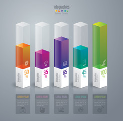 Infographic design template and marketing icons.