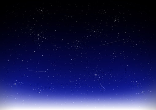 Night star sky vector.