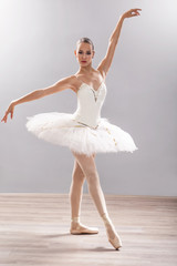 ballerina in ballet pose classical dance