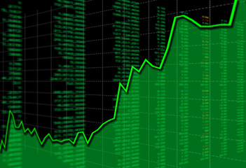 Graph chart of stock market investment trading