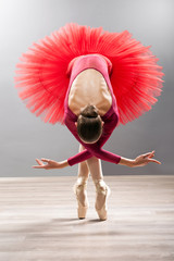 beautiful ballerina bows down