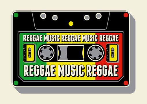 Reggae Music Poster. Retro Vector Illustration.