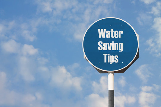 Water Saving Tips Sign