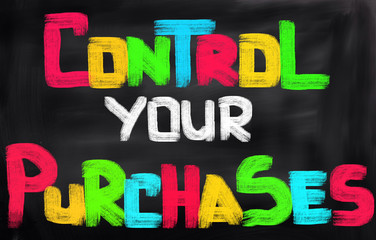 Control Your Purchases Concept