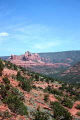 Sedona View to the Camel Head and Snoopy Rock in Arizona, USA 
