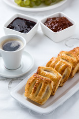 sweet puff pastry breakfast
