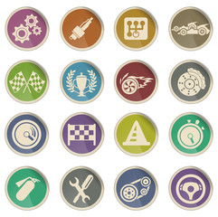 Fototapeta premium Racing icon set