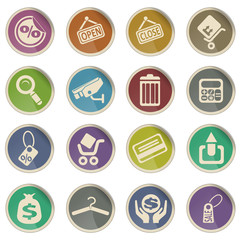 Shopping icon set