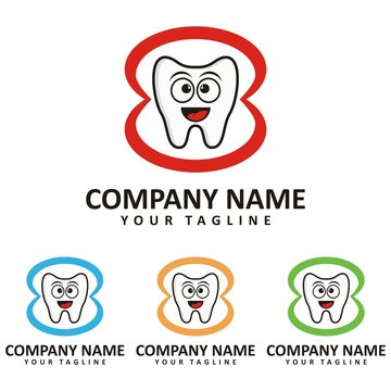 Dentist Logo. Modern Friendly Family Dental Clinic Logo