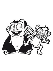 monkey friends Team brotherly party laugh funny cartoon